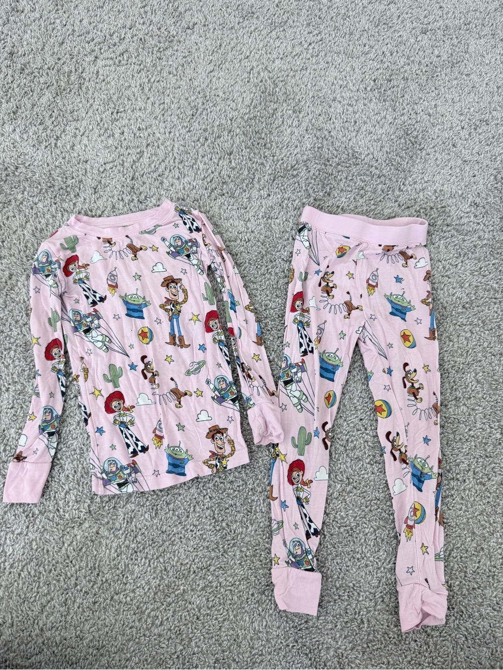Little Sleepies Pixar’s Pink Toy Story Long Sleeve Pajamas- 2T